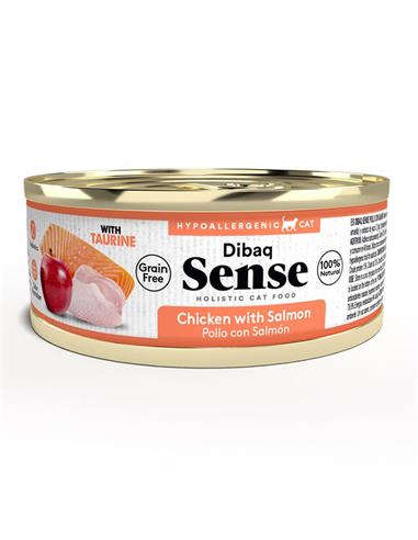 Salmón & Pollo Gato LATA 70gr - Dibaq Sense