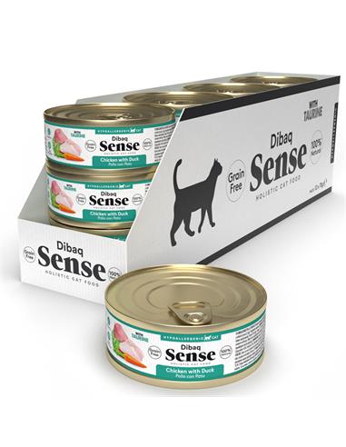 Pack 12 Latas Pollo & Pato Gato - Dibaq Sense