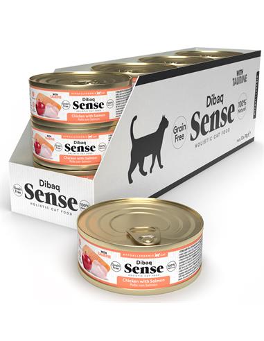 Pack 12 Latas Salmón & Pollo Gato - Dibaq Sense